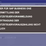 SAP BUSINESS ONE ELSTER